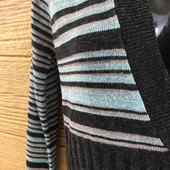 Lola Womens Shirt Medium Striped Mint Blue Black - Picture 4 of 8